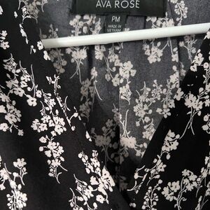 Ava Rose Black Floral Dress